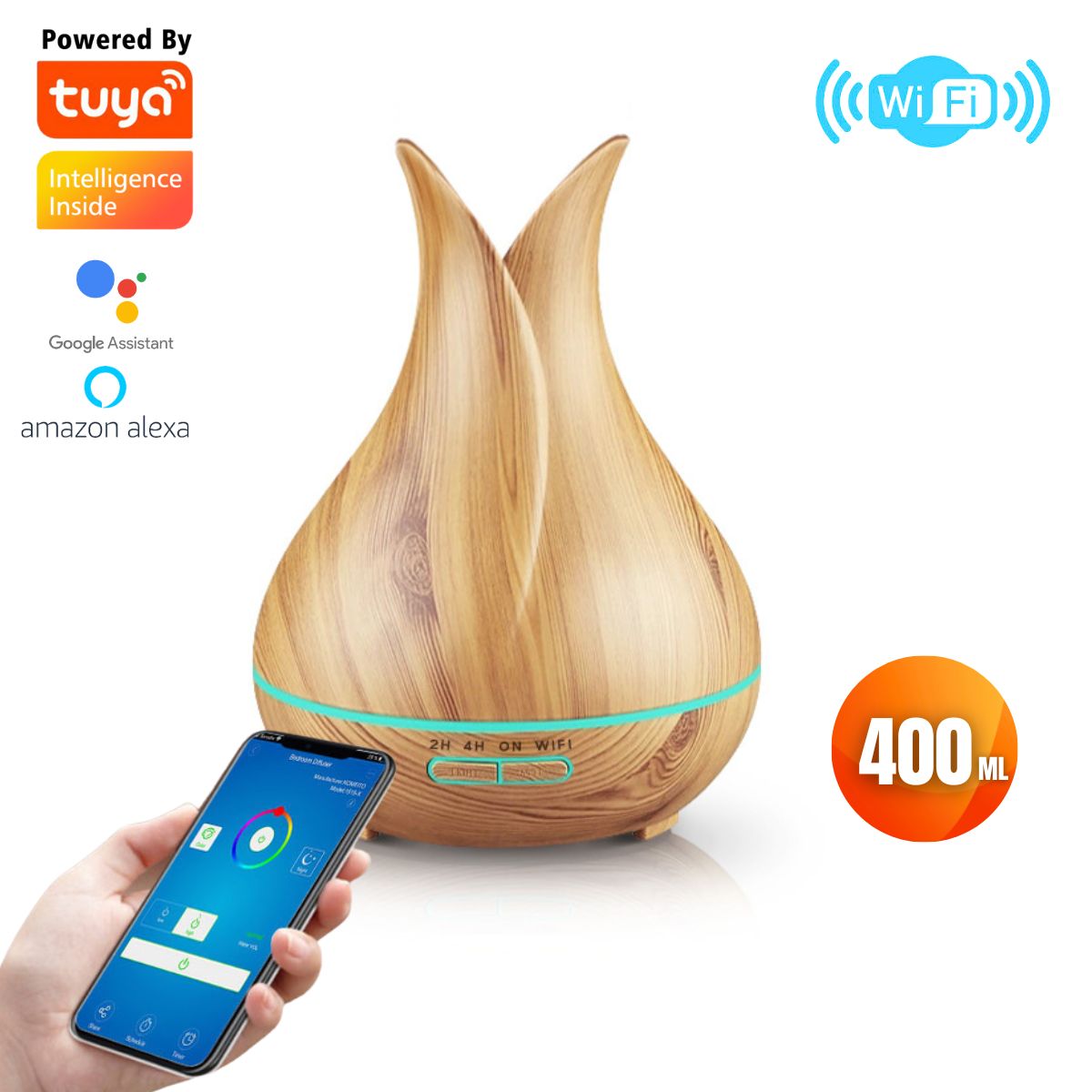 D MOTICA - Humificador Difusor De Aroma Inteligente Wifi 400ml - 220V