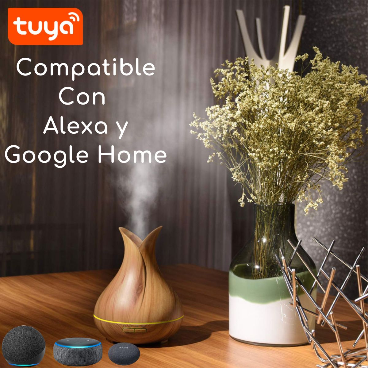 D MOTICA - Humificador Difusor De Aroma Inteligente Wifi 400ml - 220V