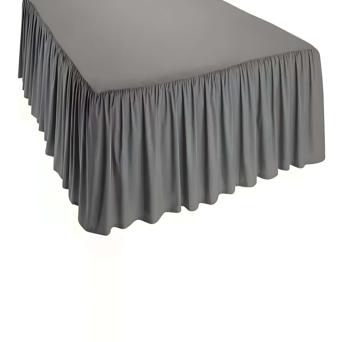 GENERICO - FALDON DE CAMA SIN FUNDA 2 PLAZAS GRIS