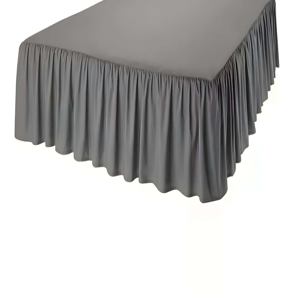 GENERICO - FALDON DE CAMA SIN FUNDA 2 PLAZAS GRIS