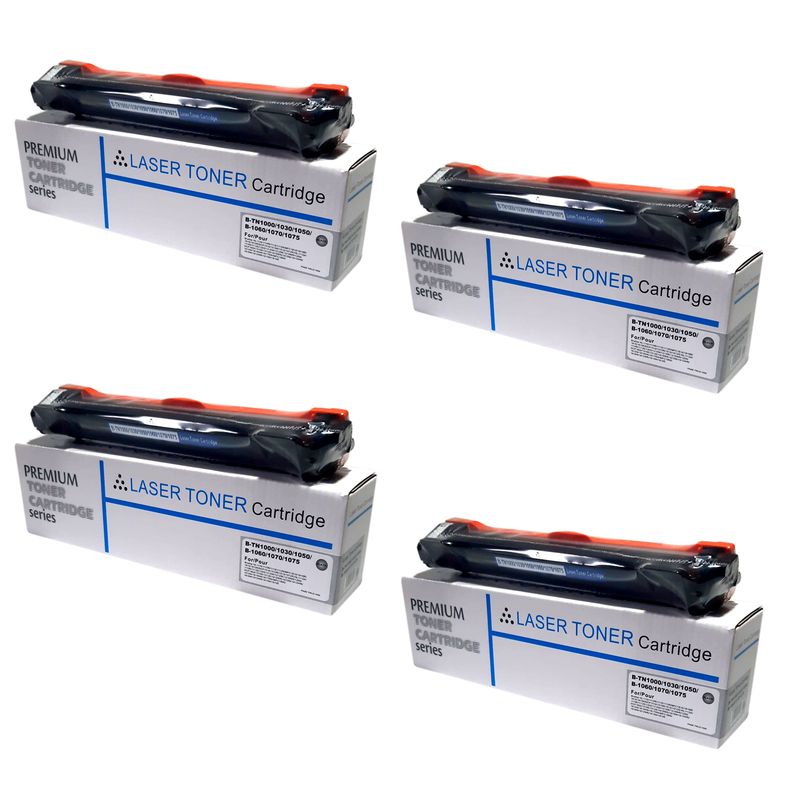 GENERICO - Toner TN1060 Pack 4 Toner Compatible con Brother HL1202 1112 1512 1602
