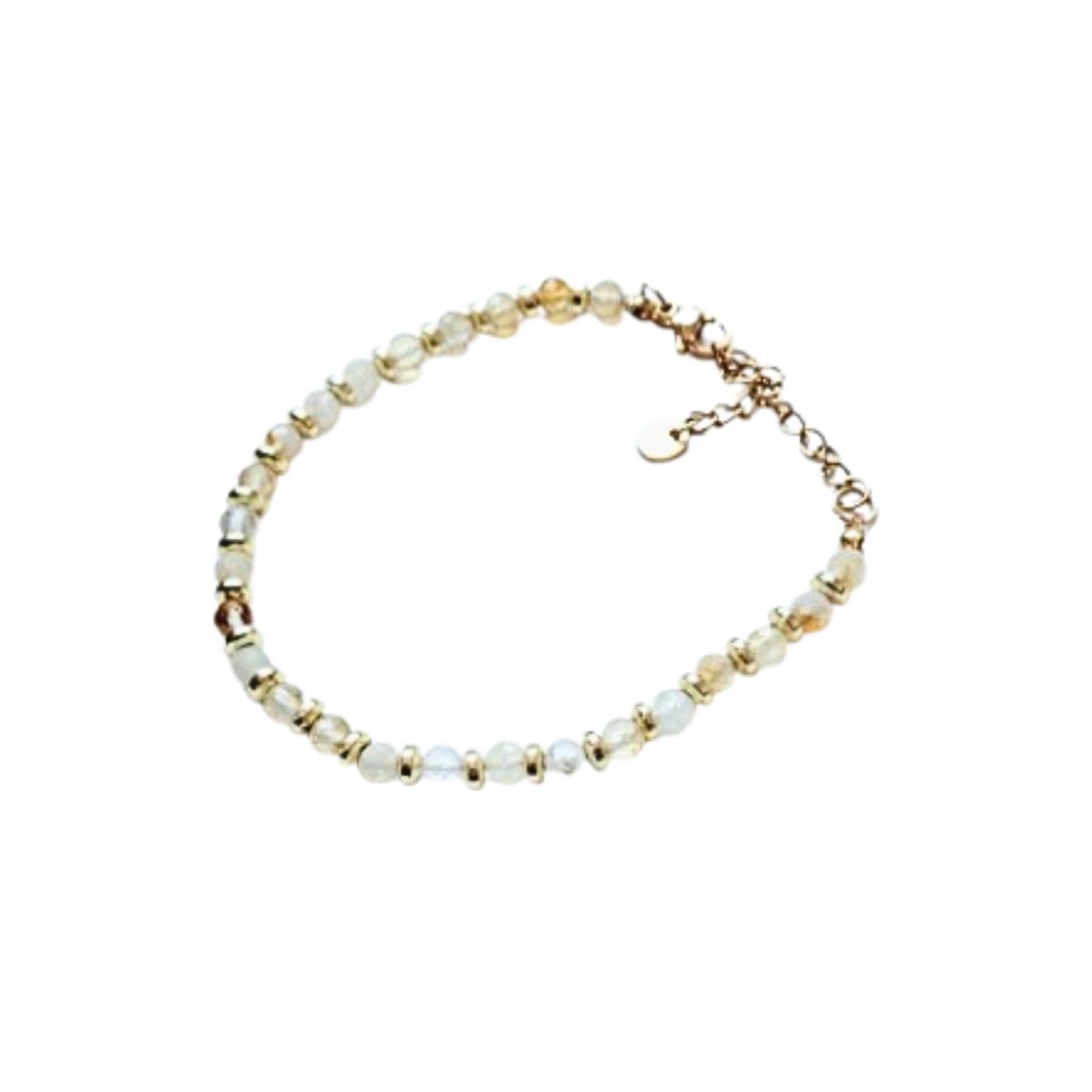 GENERICO - Pulsera con piedras citrino facetadas