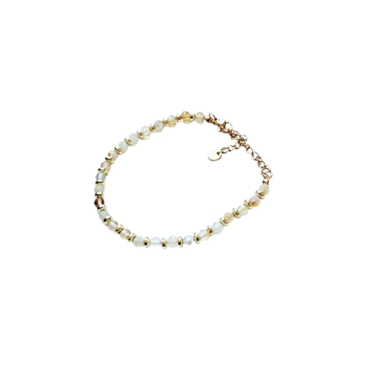 GENERICO - Pulsera con piedras citrino facetadas