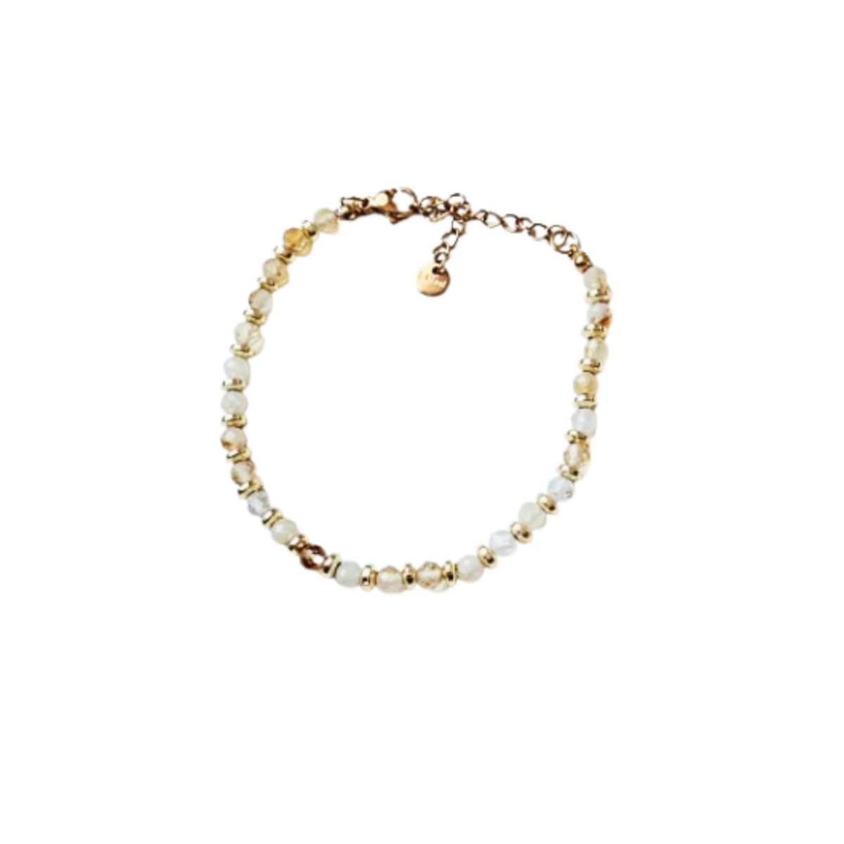 GENERICO - Pulsera con piedras citrino facetadas