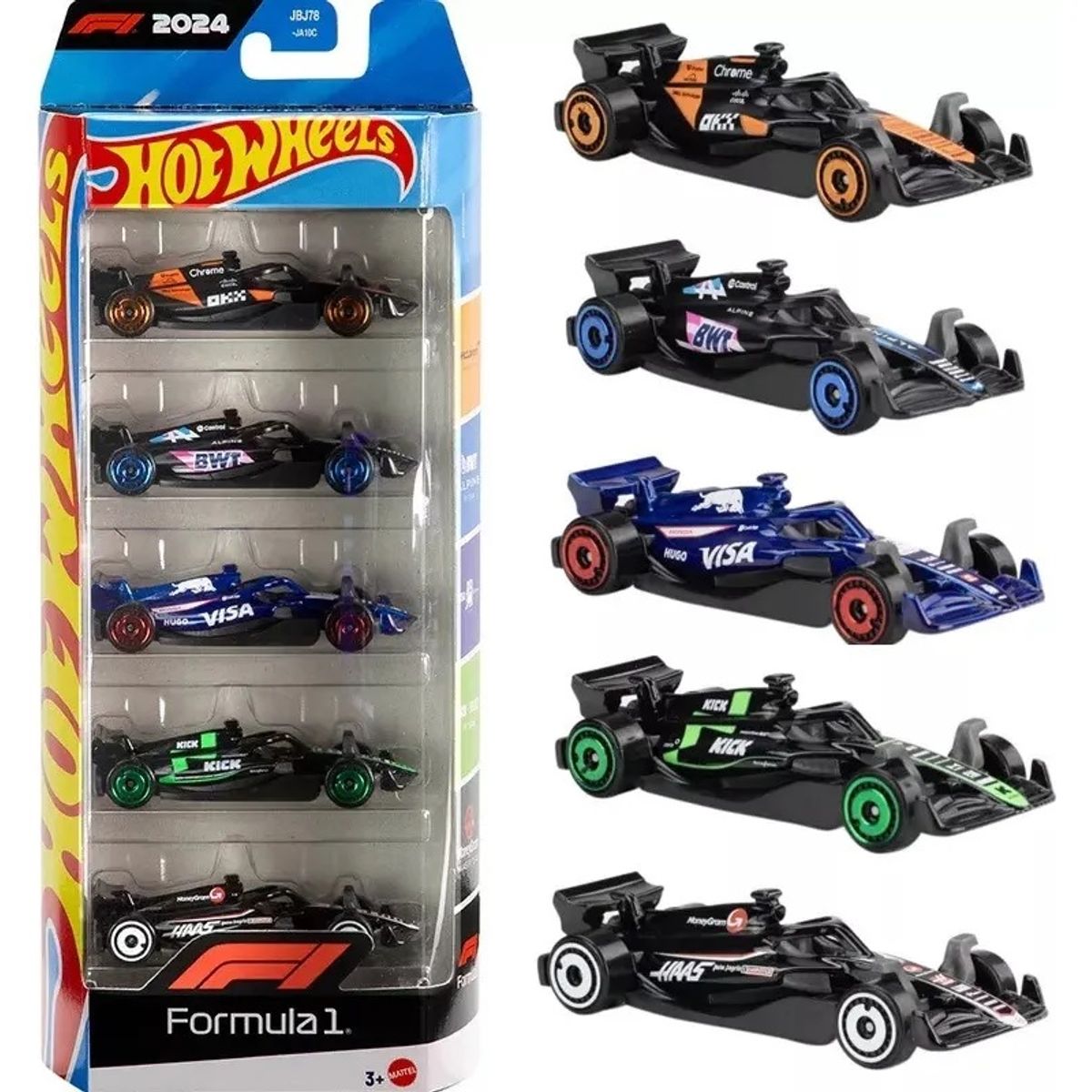 HOT WHEELS - Pack 5 Autos Formula 1 F1 Hot Wheels