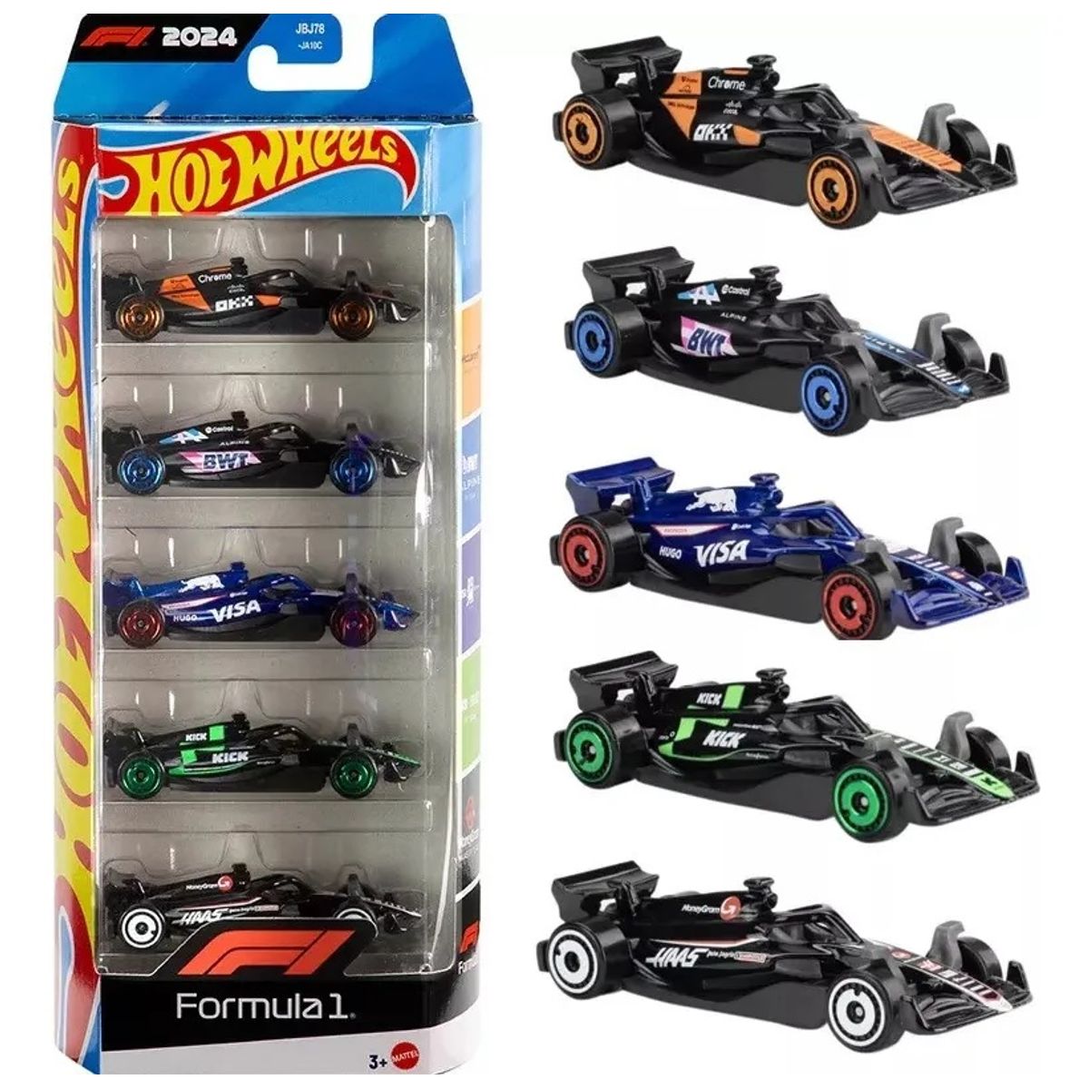 HOT WHEELS - Pack 5 Autos Formula 1 F1 Hot Wheels