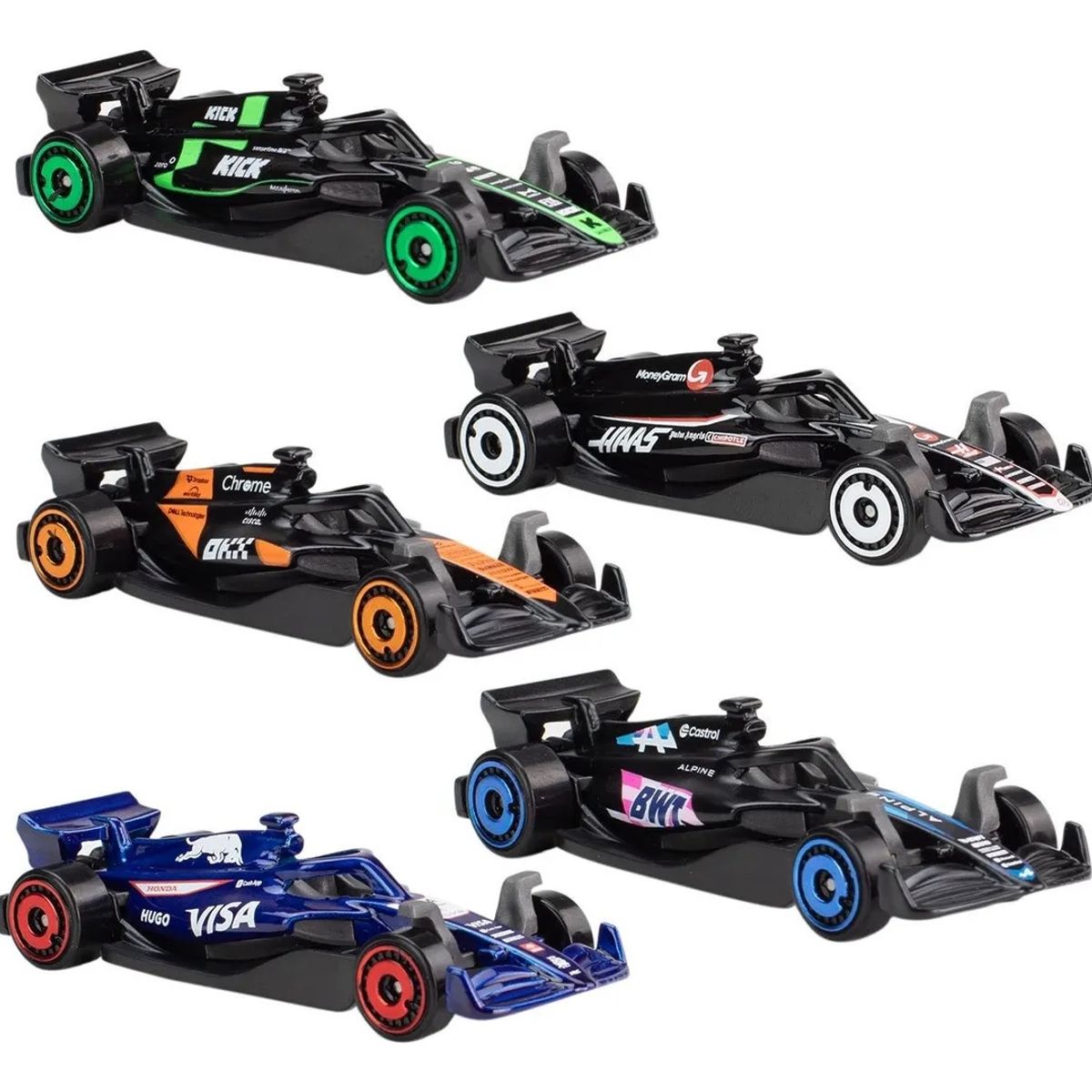 HOT WHEELS - Pack 5 Autos Formula 1 F1 Hot Wheels