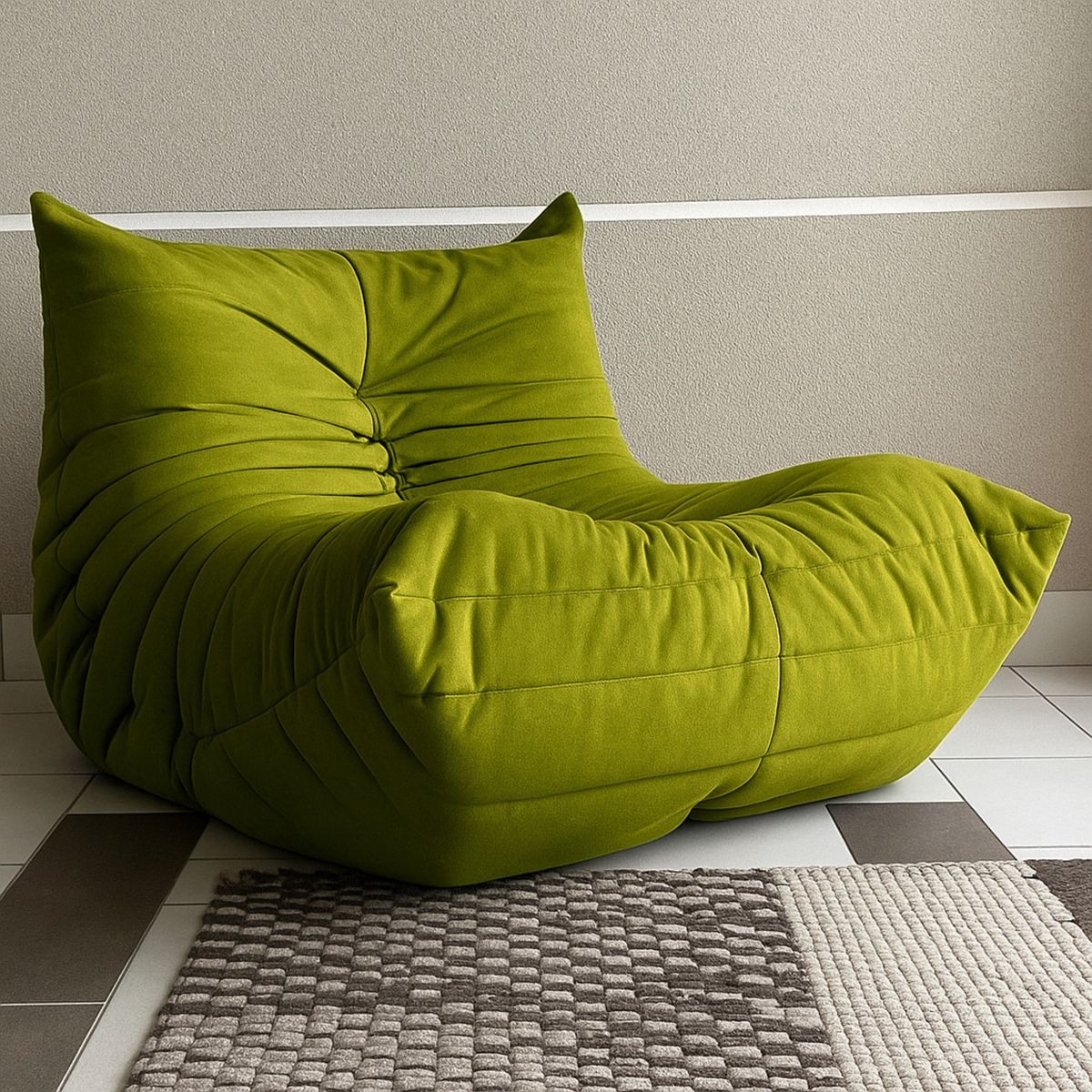 GENERICO - Sofá Racco 1C estilo Togo Verde Olivo