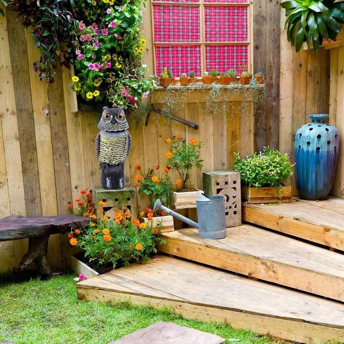 GENERICO - Buho Espanta Palomas Espanta Pajaros 15x16x37cm