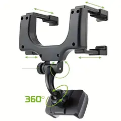 GENERICO - Soporte giratorio de 360° para teléfonos inteligentes para coche