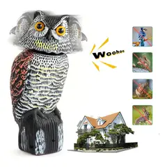 GENERICO - 360° Ahuyentador De Pajaros Buho Espanta Palomas