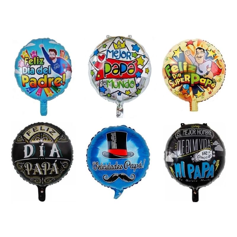 GENERICO - Pack 36 Globos Metálicos FELIZ DÍA Papá 45CM Con VarillaS…