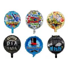 GENERICO - Pack 24 Globos Metálicos FELIZ DÍA Papá 45CM Con VarillaS…
