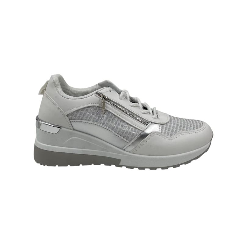 HERIEL - Zapatilla Blanca Plataforma Mujer