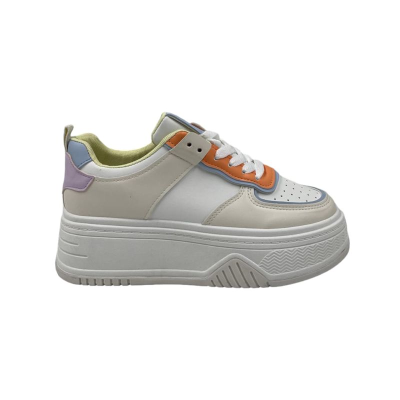 HERIEL - Zapatilla Blanca Plataforma