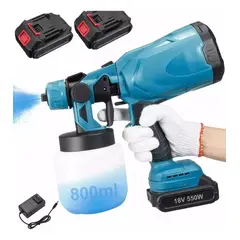 GENERICO - Portatil Pulverizador Pintura Inalámbrico 800ml 18v 550w