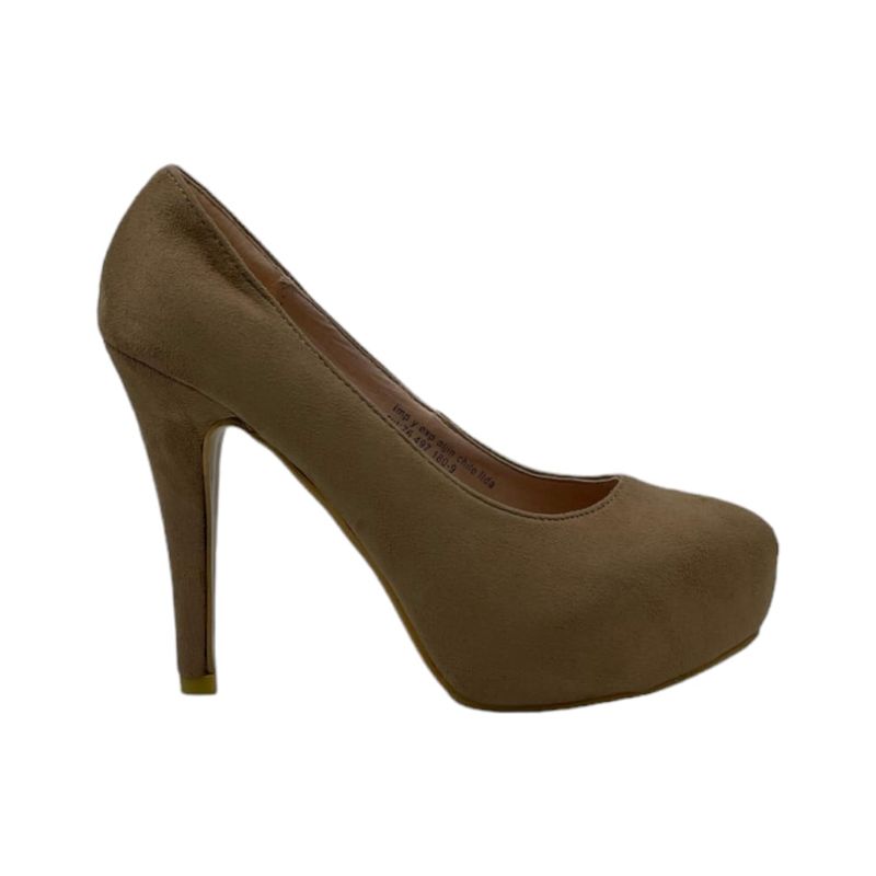 HERIEL - Zapato Camel Gamuza Taco Aguja