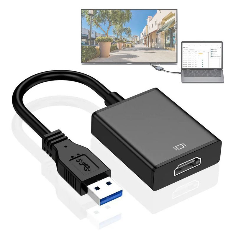 GENERICO - Adaptador Convertidor Usb 3.0 A Hdmi Full Hd 1080p Win7/8/10