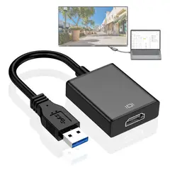 GENERICO - Adaptador Convertidor Usb 3.0 A Hdmi Full Hd 1080p Win7/8/10