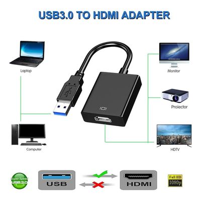 Imagen 2 del producto Adaptador Convertidor Usb 3.0 A Hdmi Full Hd 1080p Win7/8/10