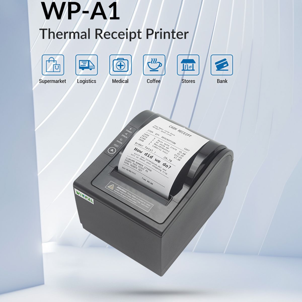 GENERICO - Impresora Térmica Winpal 80mm Usb Bluetooth