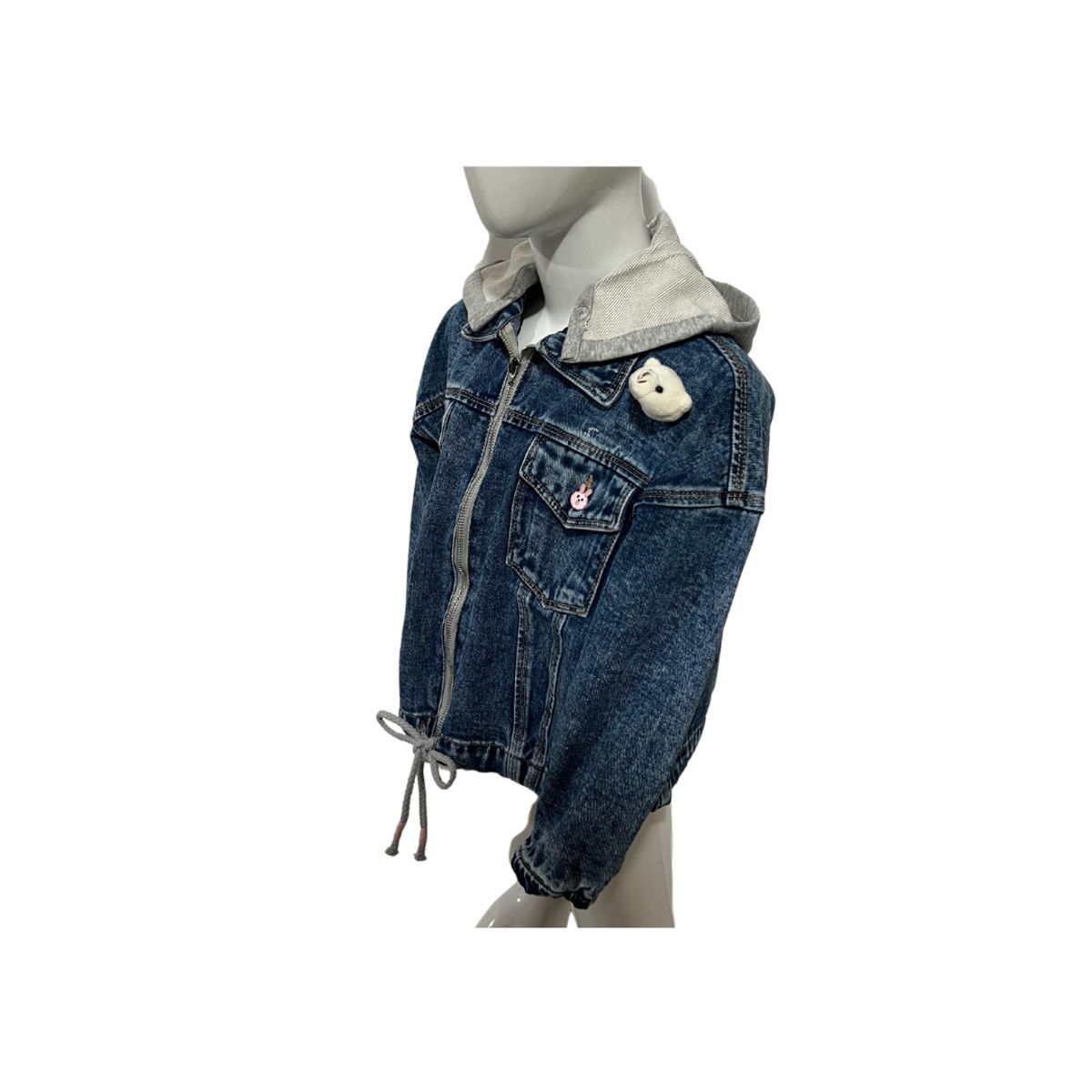 KIDS COOL - Chaqueta Mezclilla De Jean Con Capucha Desmontable Para Niña