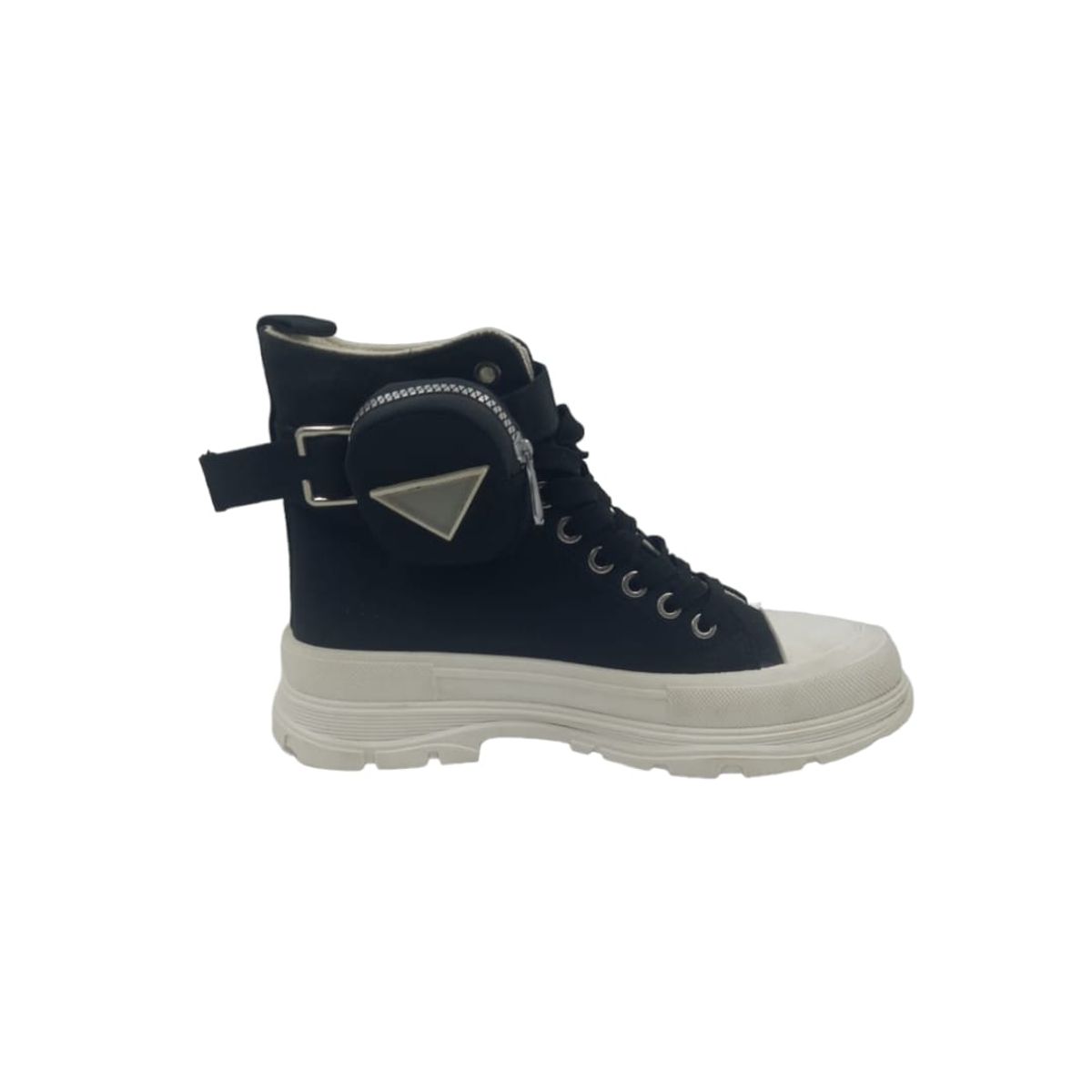 HERIEL - Zapatilla Negra Caña Mujer