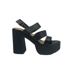 HERIEL - Sandalia Negra Plataforma Mujer