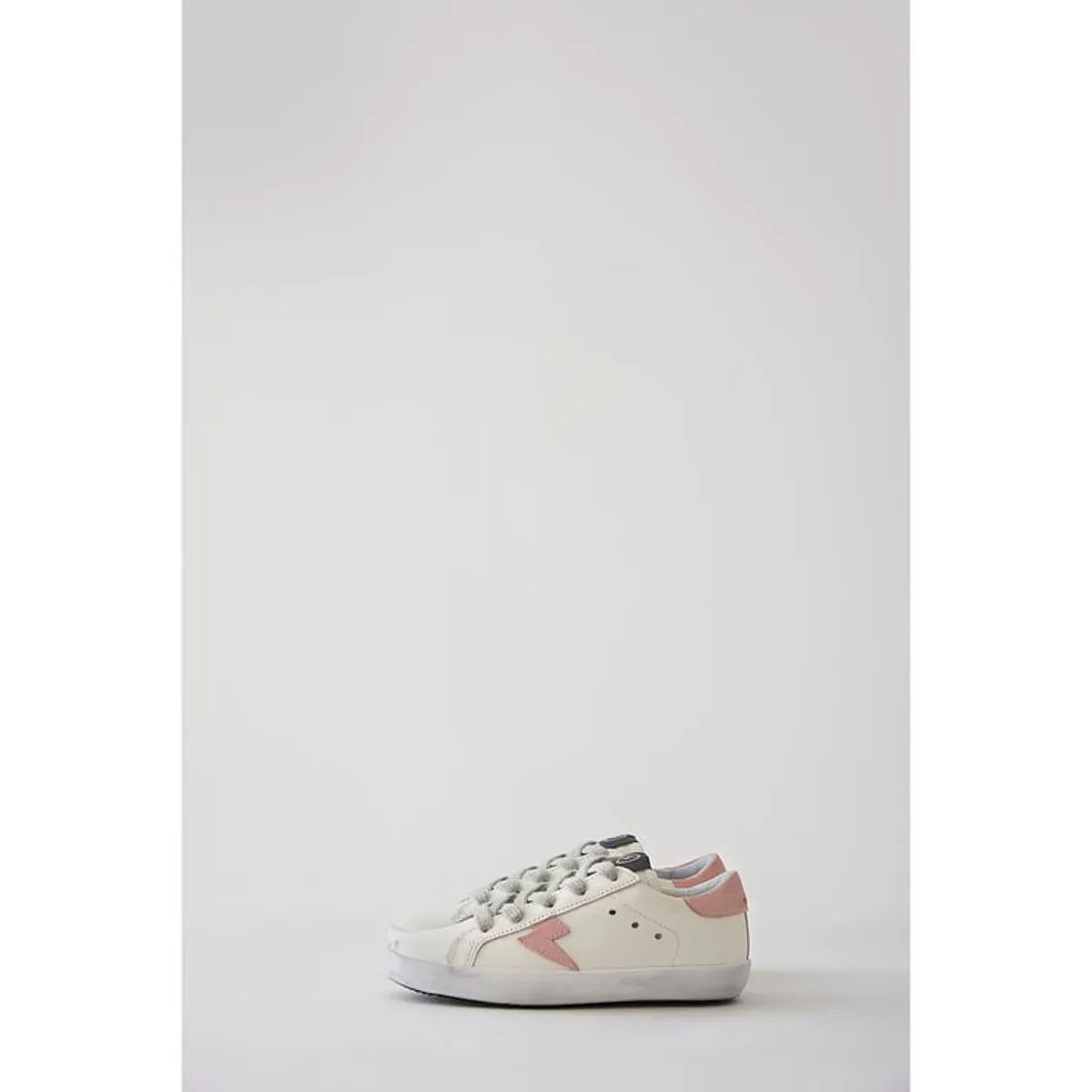 BRICK LONDON - Zapatilla Escolar Niña Brick London Cuero Blanco Suede Rosado