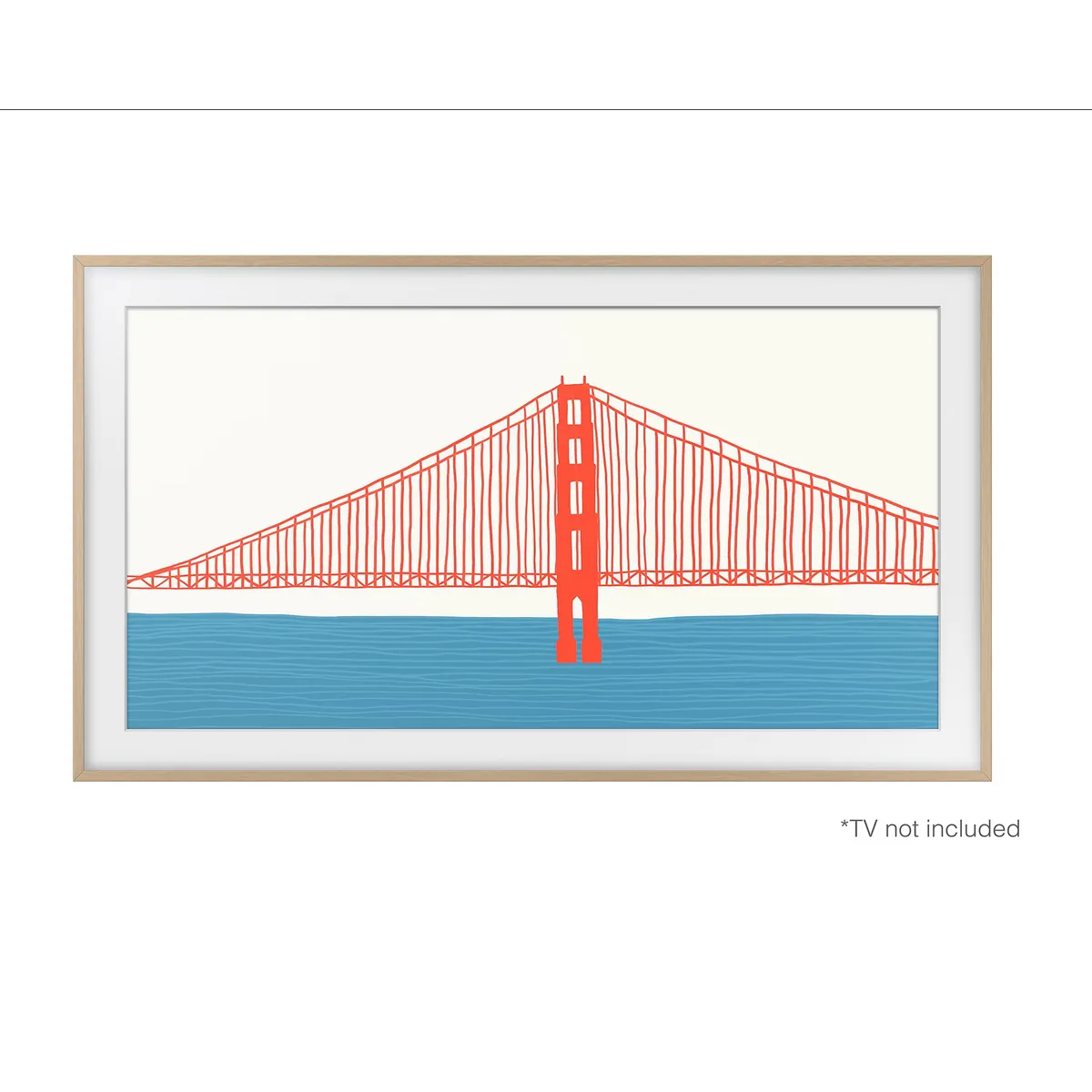 SAMSUNG - Marco Magnético TV Samsung The Frame 85" Madera Beige