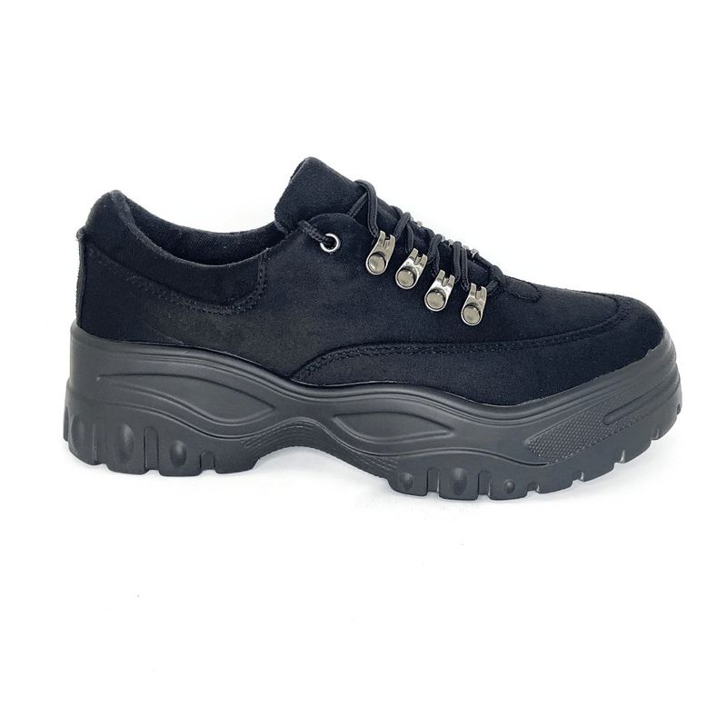 POZATINI - ZAPATILLA NEGRA MUJER  MELLAFE