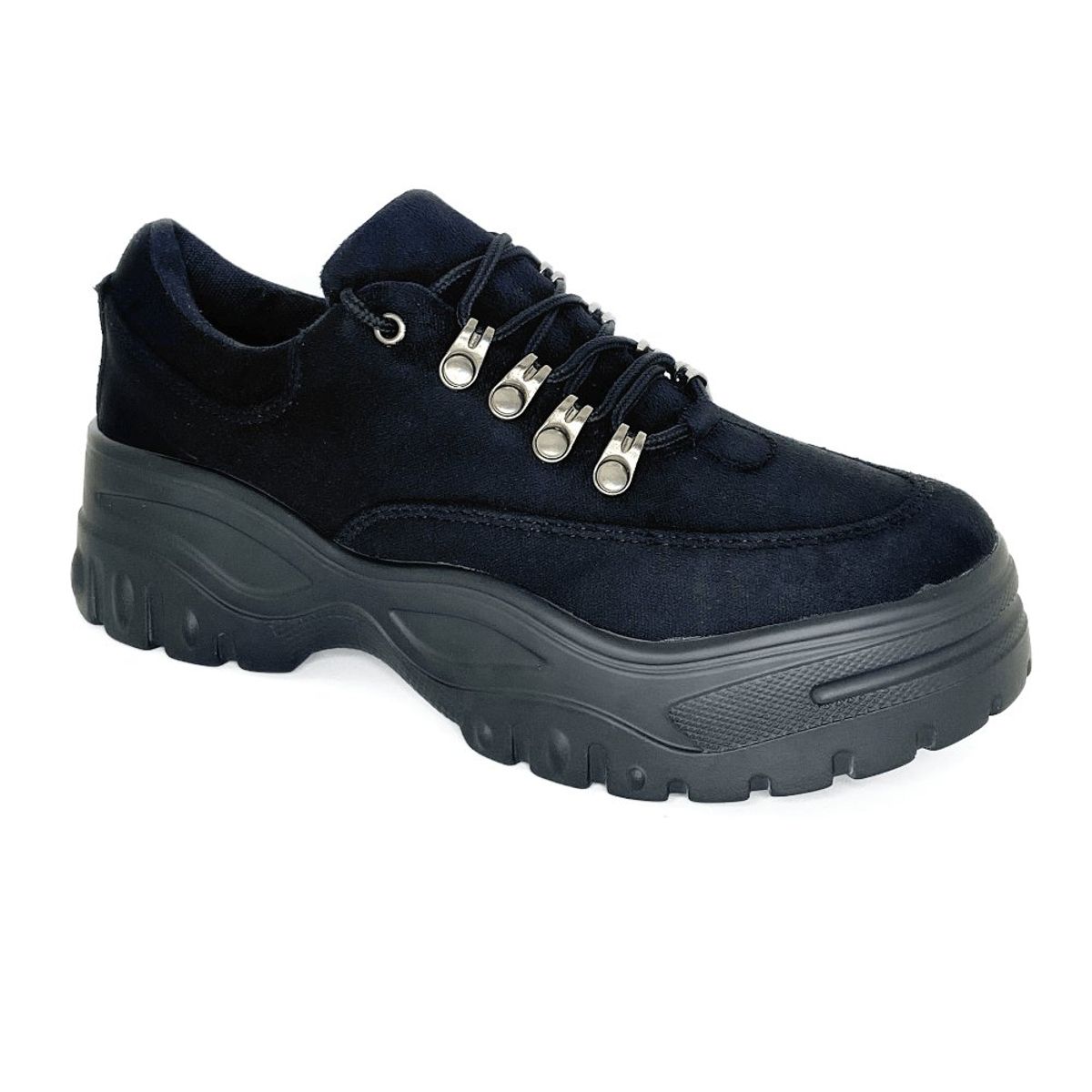 POZATINI - ZAPATILLA NEGRA MUJER  MELLAFE