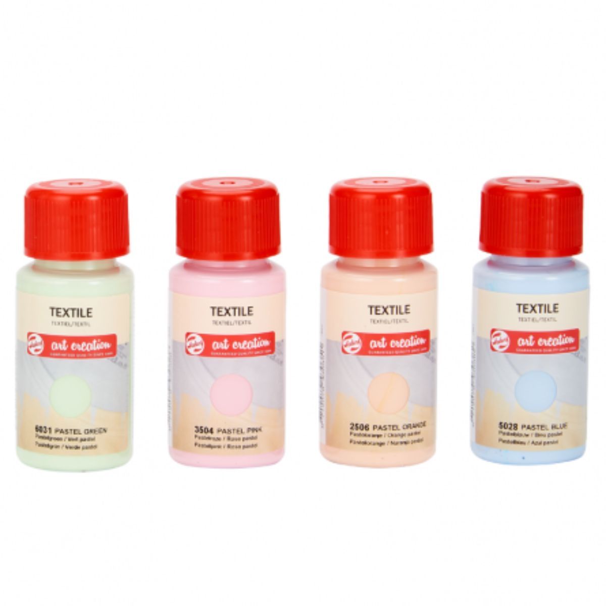 ART CREATION - Pintura Textil Art Creation Set 4 Colores Pasteles 50ml