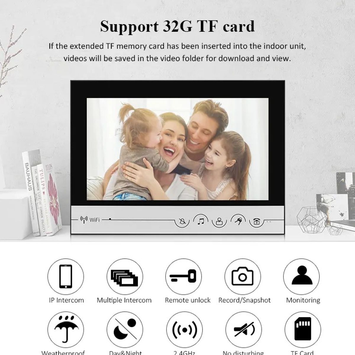 METEX - Timbre Video Portero Con Cámara Citófono Pantalla 9 Pulgadas