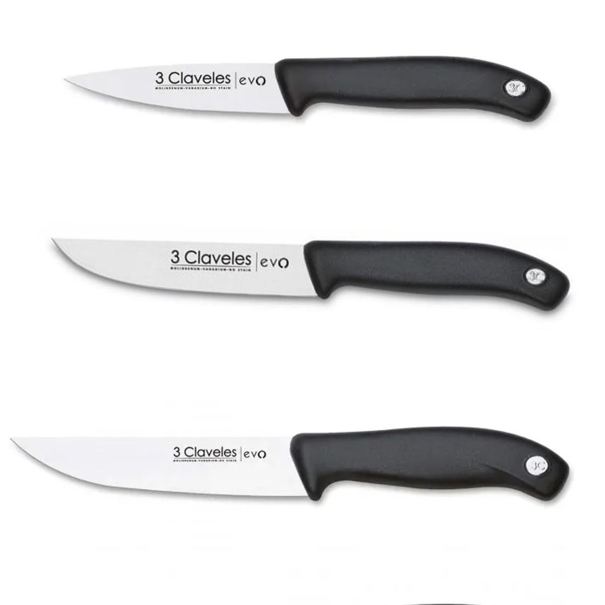 3 CLAVELES - Cuchillo verdura Evo tres claveles Set 3 tamaños