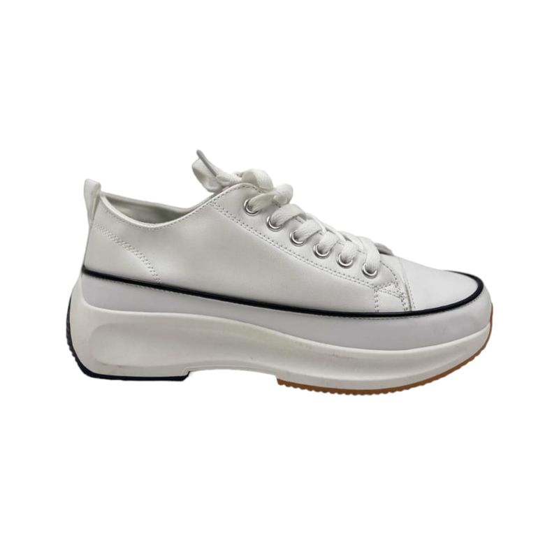 HERIEL - Zapatilla Blanca Plataforma Mujer