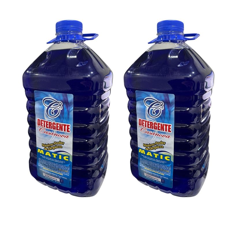GENERICO - X2 Detergente Liquido Casanova Matic 2 Litros Poder Limpieza