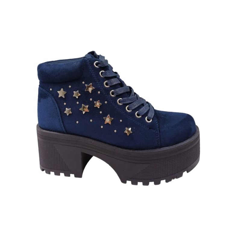 HERIEL - Botin Azul Plataforma Mujer