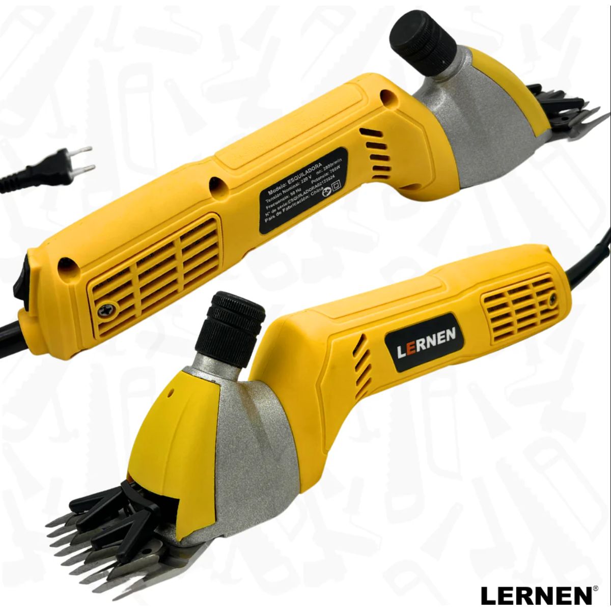LERNEN - Esquiladora Eléctrica de Ovejas Lernen – 700W, 2800 RPM, 220