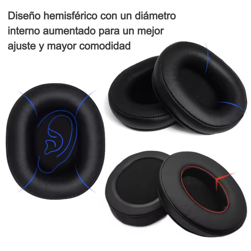 GENERICO - Almohadillas Para Audifonos Redragon Zeus-x H510 Helios H710 - Espuma