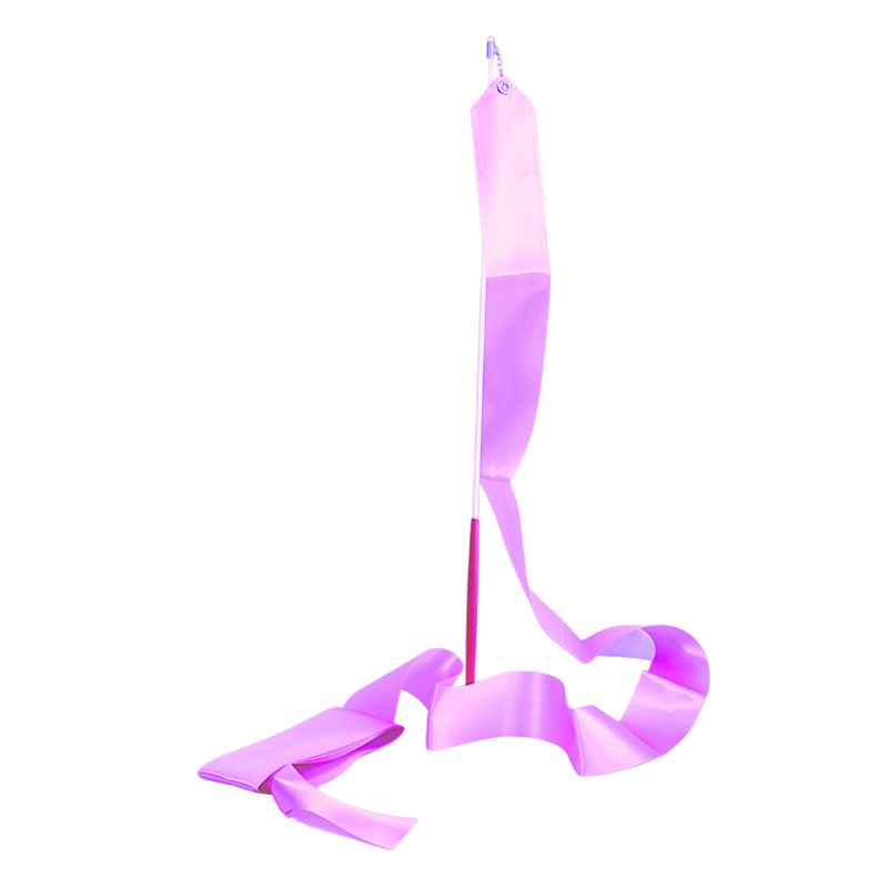 GENERICO - Lazo Cinta gimnasia rítmica 6 Metros + Estilete Color Rosado