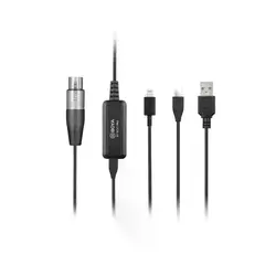 BOYA - BY-BCA7 PRO Cable Con Preamplificador XLR a Usb Usb C Lightning