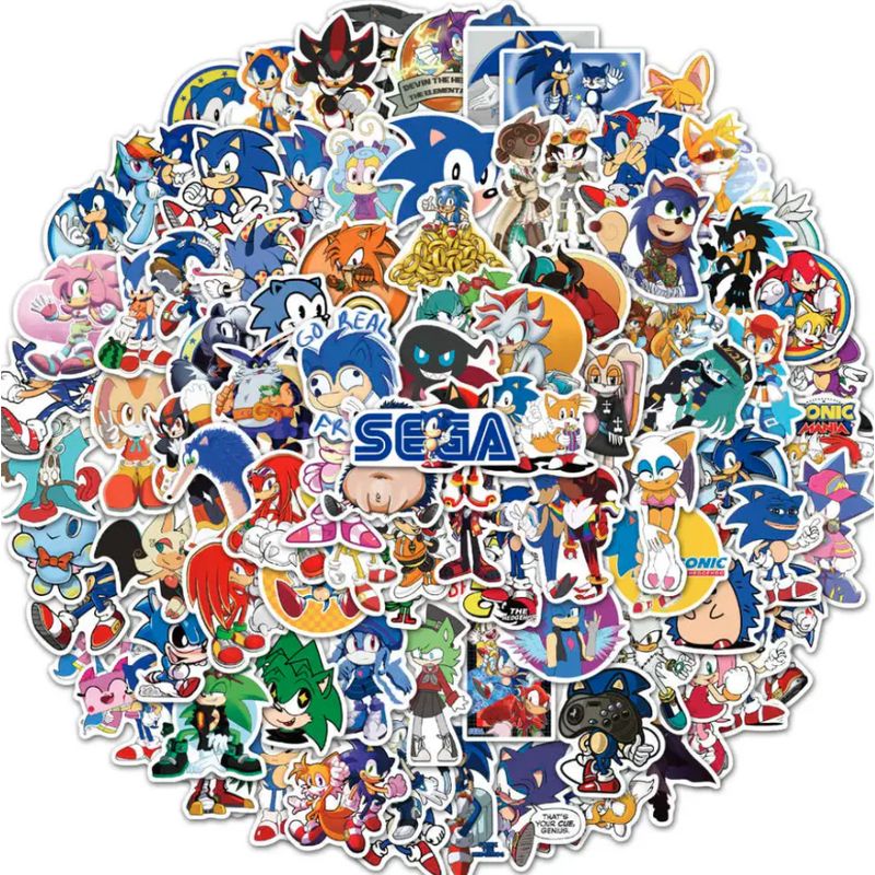 GENERICO - 50 Stickers Sonic / Calcomanias / Pegatinas / Sega