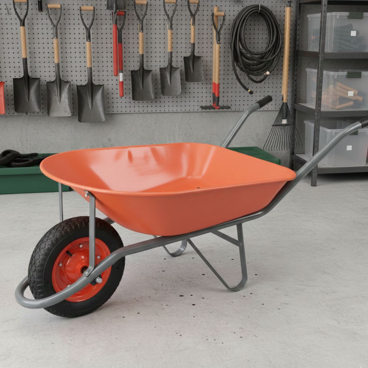 GENERICO - Carretilla estándar 60 litros Naranja Uro