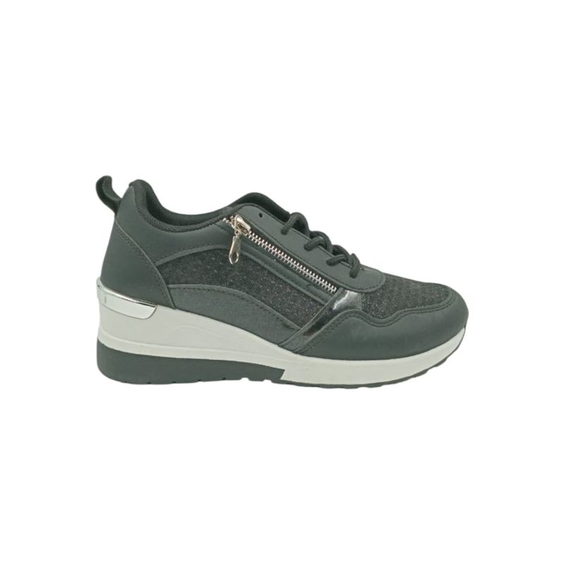 HERIEL - Zapatilla Negra Plataforma Mujer