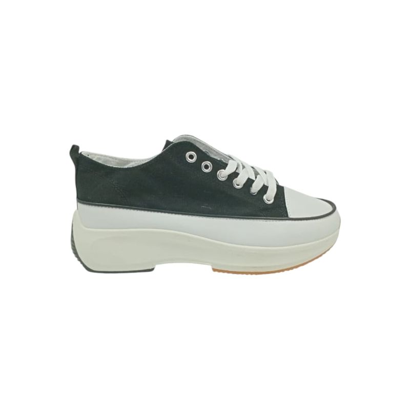 HERIEL - Zapatilla Negra Textil Mujer