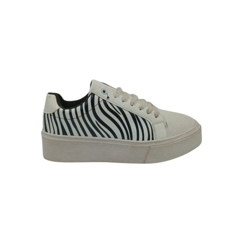HERIEL - Zapatilla Blanca Print Plataforma Mujer