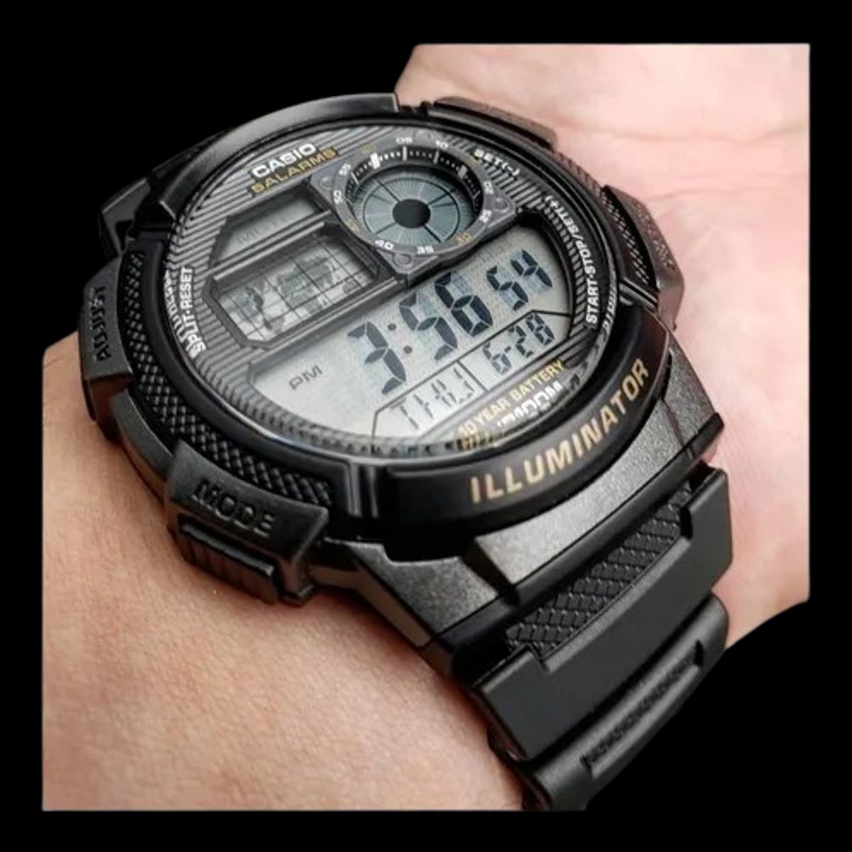 CASIO - reloj casio ae1000w-1av hombre world time sumergible