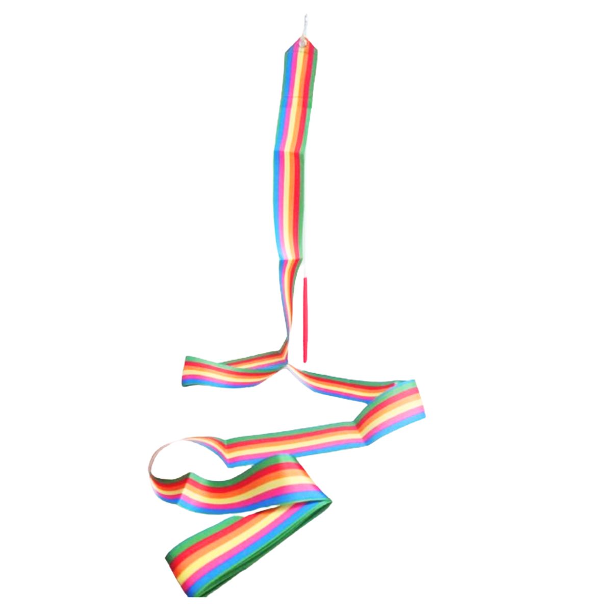 GENERICO - Lazo Cinta gimnasia rítmica 6 Metros + Estilete Arcoiris