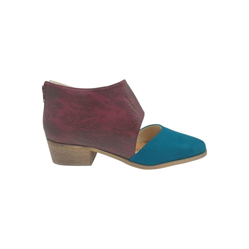 HERIEL - Zapato Azul Taco Bajo Mujer
